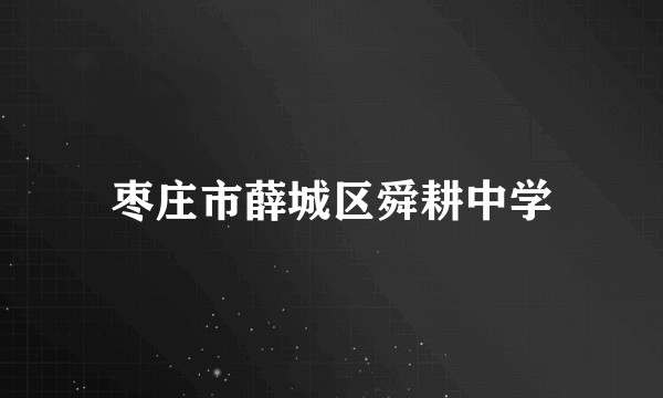 枣庄市薛城区舜耕中学