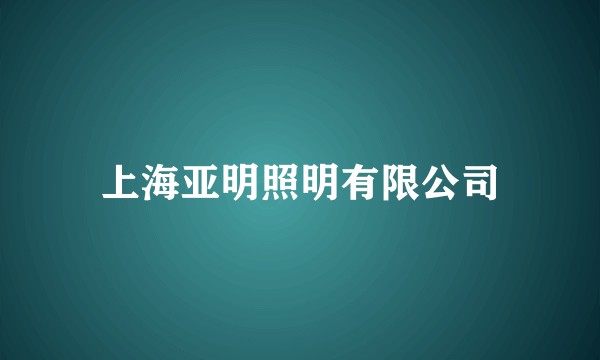 上海亚明照明有限公司