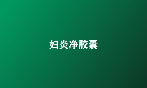 妇炎净胶囊