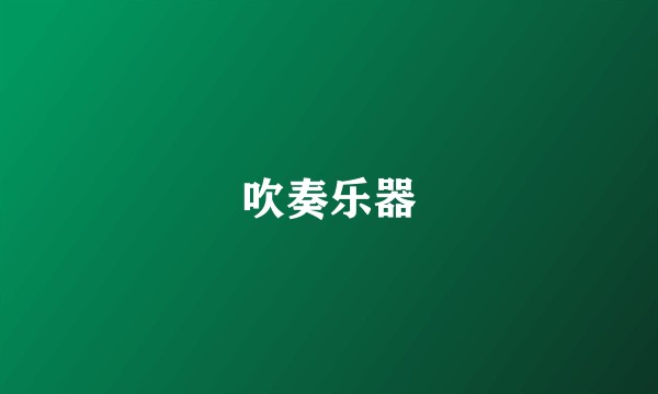吹奏乐器