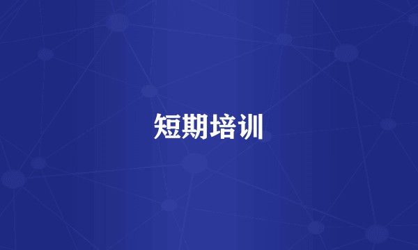 短期培训