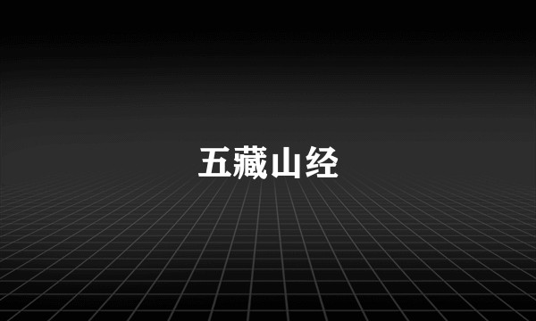 五藏山经