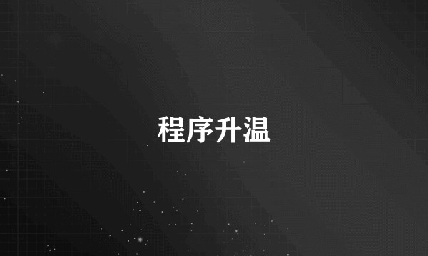 程序升温
