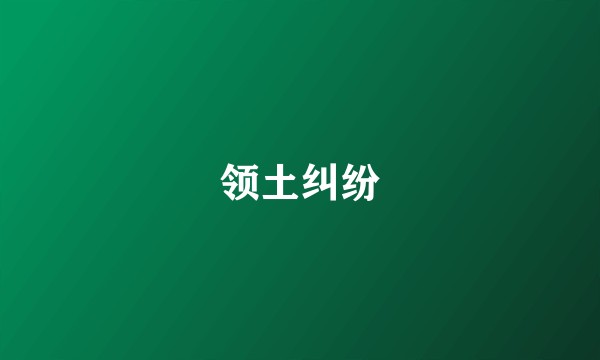 领土纠纷