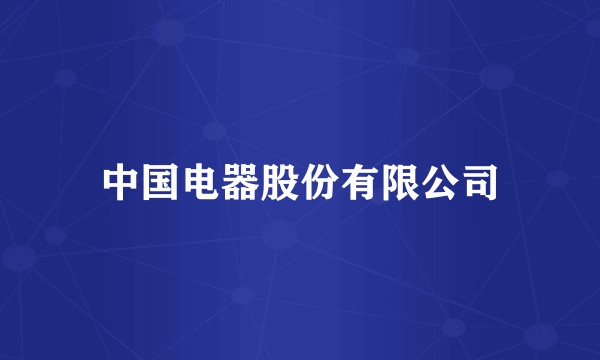 中国电器股份有限公司