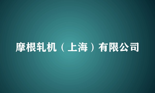 摩根轧机（上海）有限公司