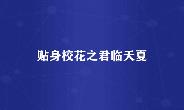 贴身校花之君临天夏