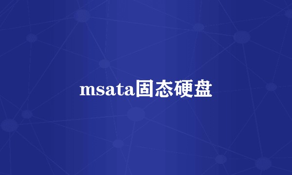 msata固态硬盘