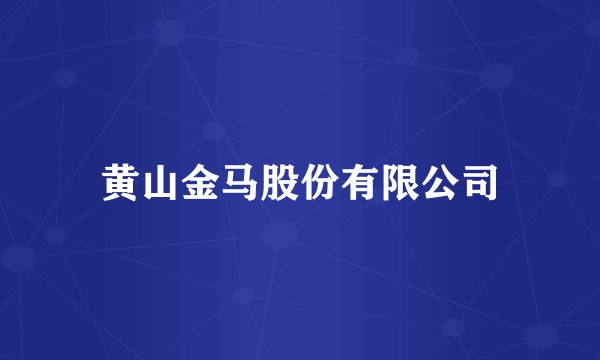 黄山金马股份有限公司