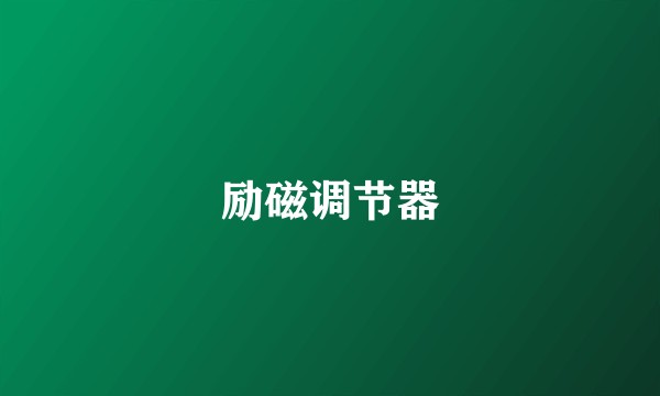 励磁调节器