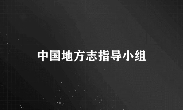 中国地方志指导小组