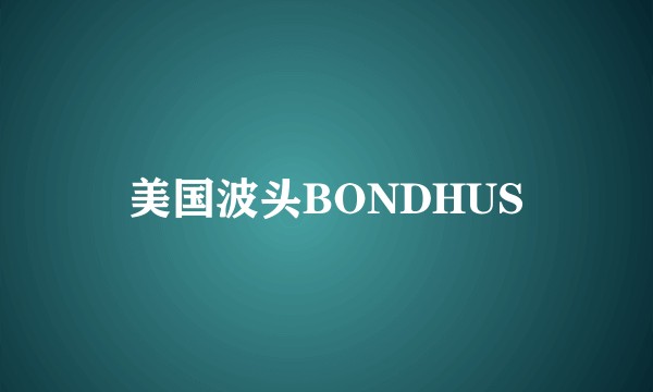 美国波头BONDHUS