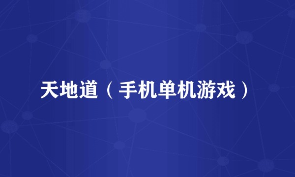 天地道（手机单机游戏）