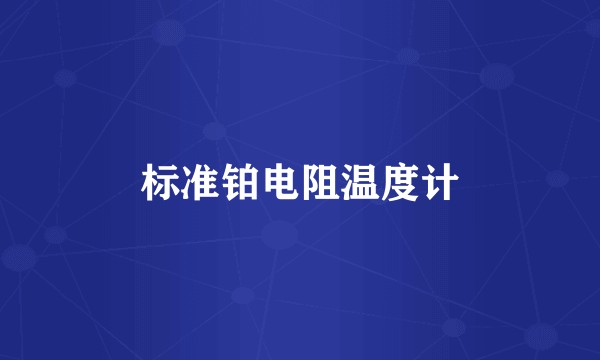 标准铂电阻温度计