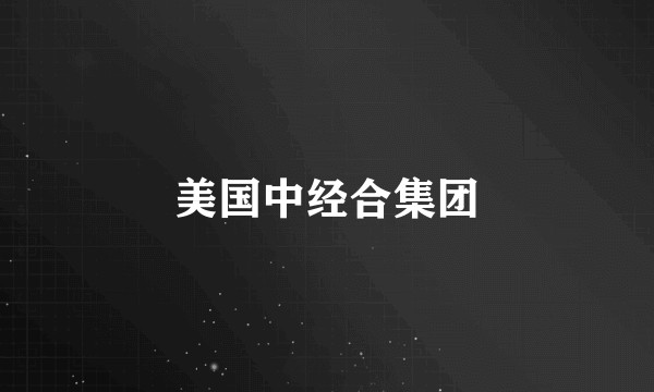 美国中经合集团