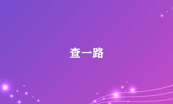 查一路