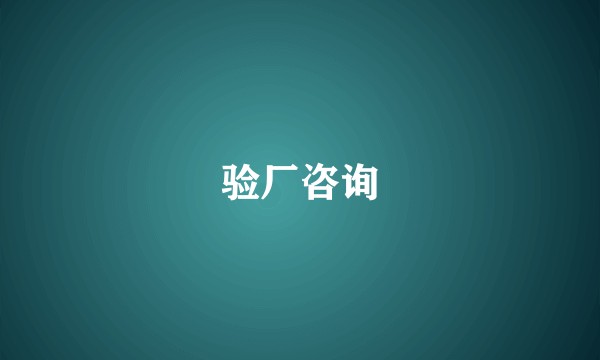 验厂咨询