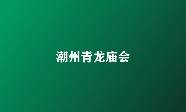潮州青龙庙会