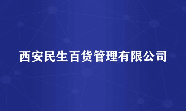 西安民生百货管理有限公司