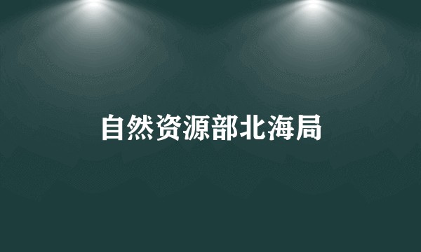 自然资源部北海局