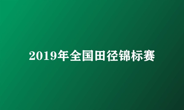 2019年全国田径锦标赛