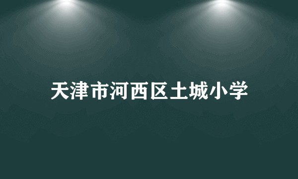天津市河西区土城小学