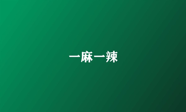 一麻一辣