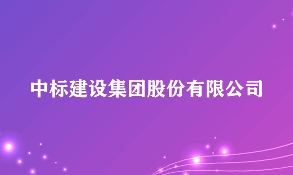 中标建设集团股份有限公司