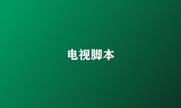 电视脚本