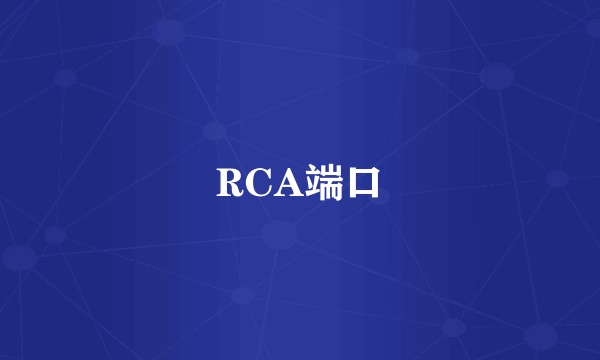 RCA端口