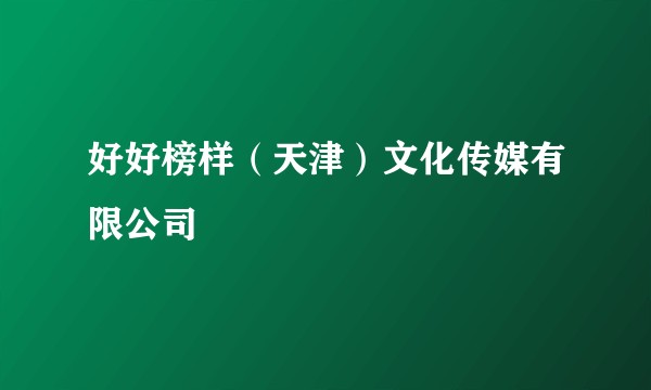 好好榜样（天津）文化传媒有限公司