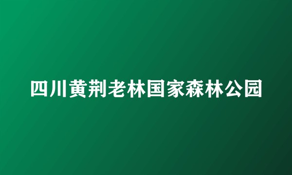 四川黄荆老林国家森林公园