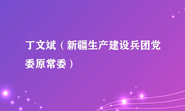 丁文斌（新疆生产建设兵团党委原常委）