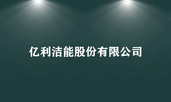 亿利洁能股份有限公司