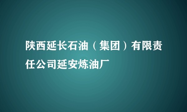 陕西延长石油（集团）有限责任公司延安炼油厂