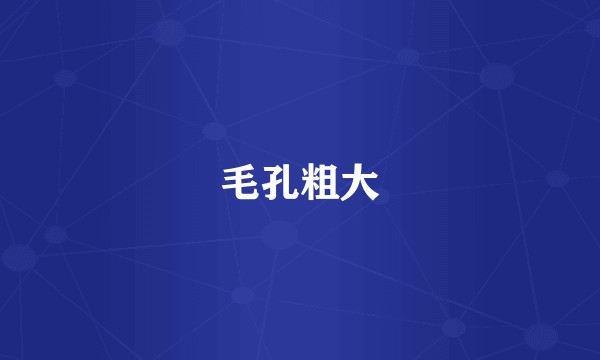 毛孔粗大
