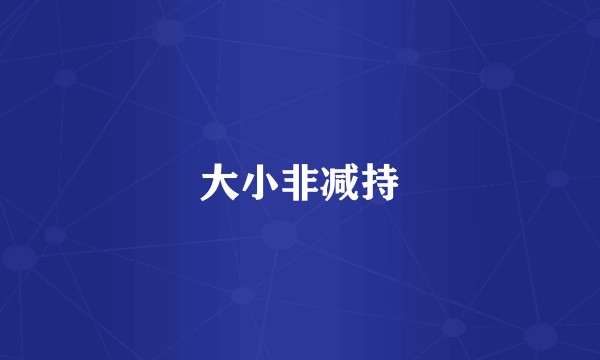 大小非减持