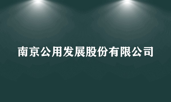 南京公用发展股份有限公司
