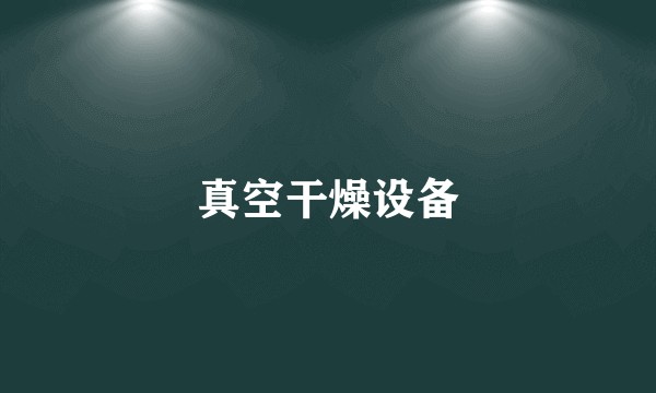真空干燥设备