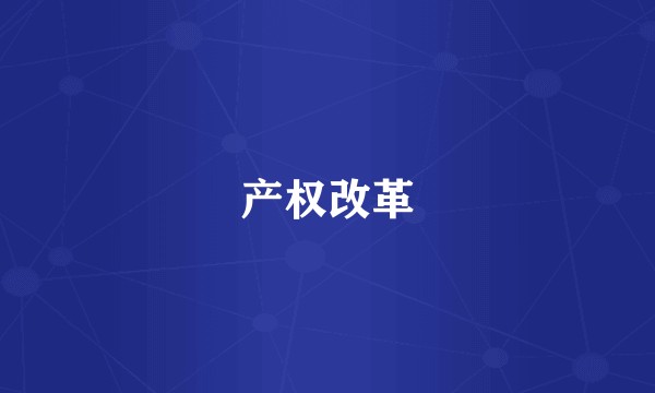 产权改革