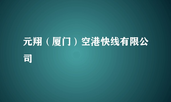 元翔（厦门）空港快线有限公司