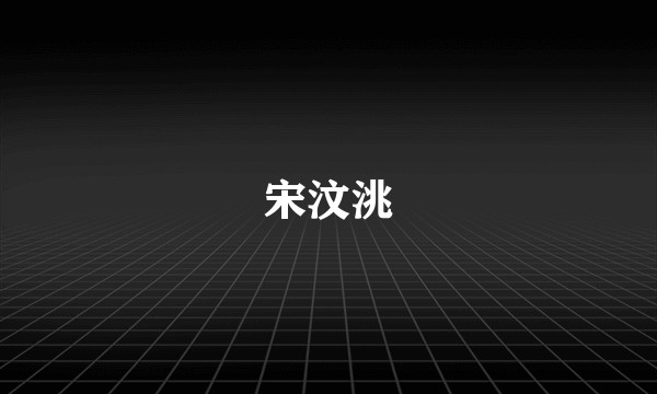 宋汶洮