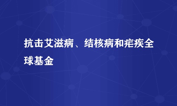 抗击艾滋病、结核病和疟疾全球基金
