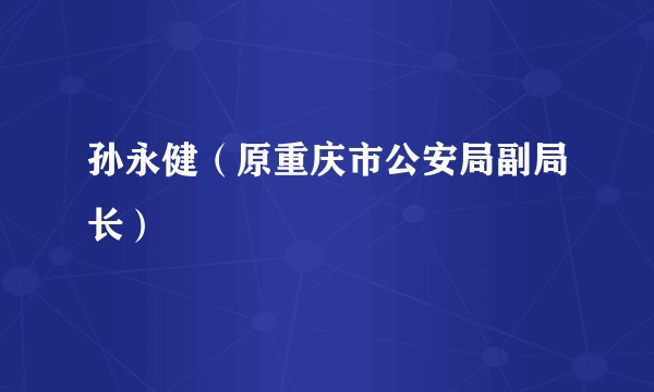 孙永健（原重庆市公安局副局长）