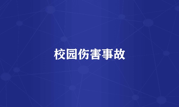 校园伤害事故