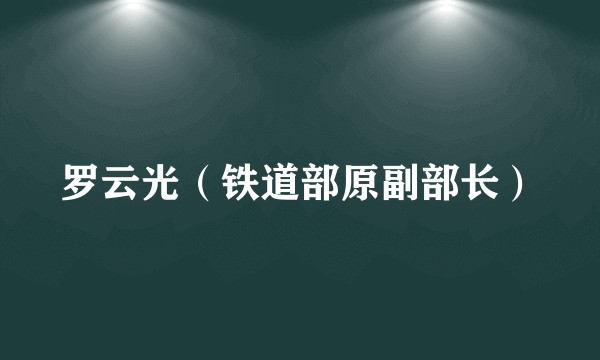 罗云光（铁道部原副部长）