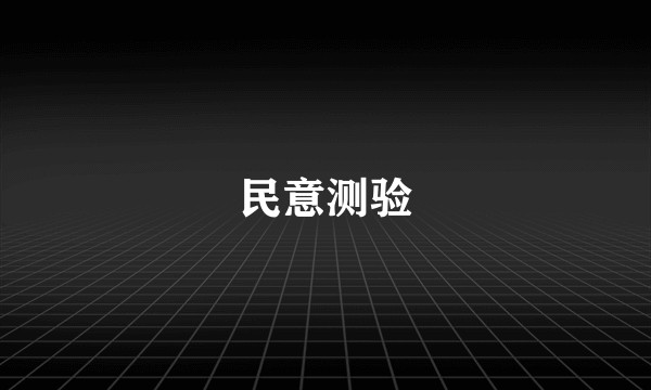 民意测验