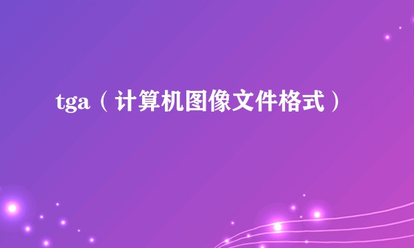 tga（计算机图像文件格式）