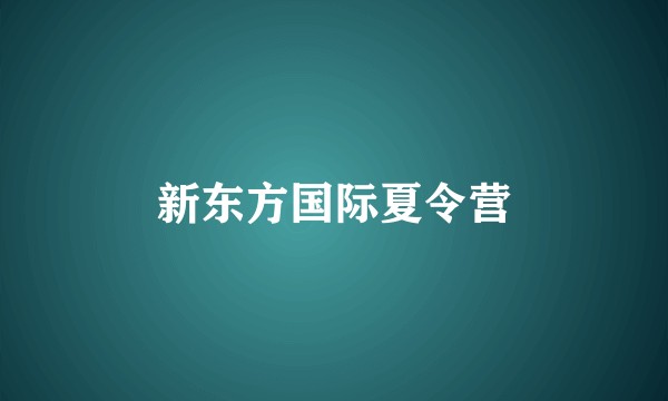 新东方国际夏令营