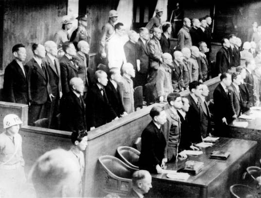 东京审判（1946年至1948年远东国际军事法庭在日本东京对第二次世界大战中日本首要甲级战犯的国际大审判）